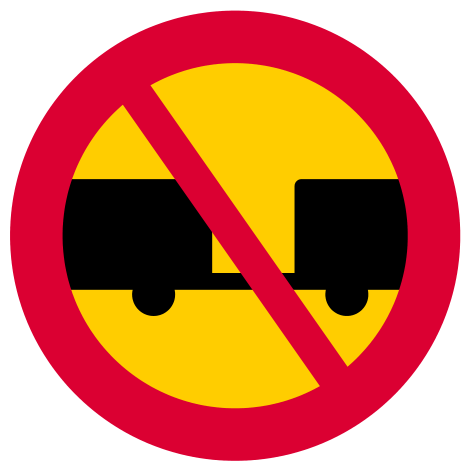 No motor vehicles with a connected trailer (C6)