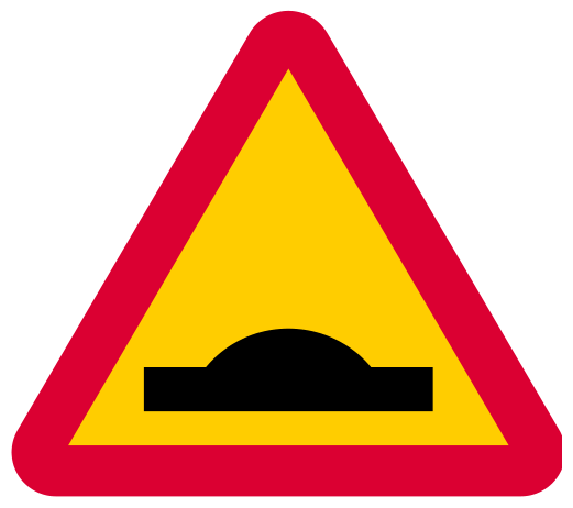 Speed bump warning