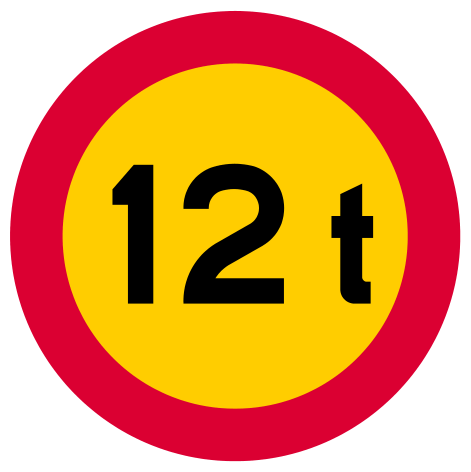 Restricted gross weight of vehicle (C20)