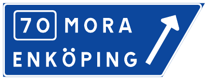 Direction and exit sign