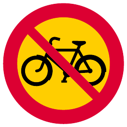 No bicycles or class II mopeds
