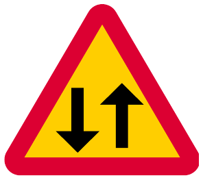 Beware of two-way traffic ahead