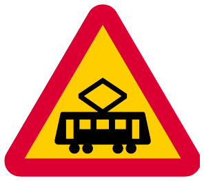 Junction with tramway line