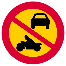 No motor vehicles other than class II mopeds