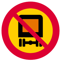 No vehicles carrying dangerous goods