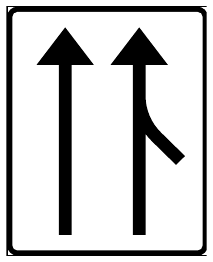 Connecting road with acceleration lane