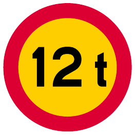 Restricted gross weight of vehicle