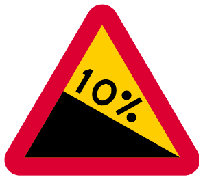 Steep hill downwards