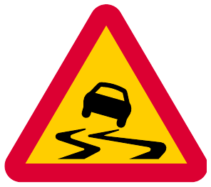 Slippery road