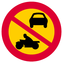 No motor vehicles other than class II mopeds