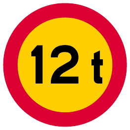 Restricted gross weight of vehicle
