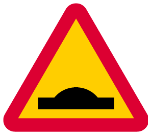 Speed bump warning