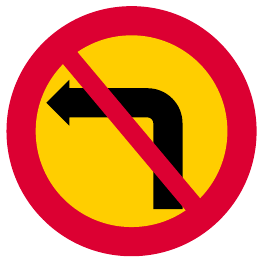 No left turn in the junction (C25)