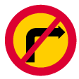 No right turn in the junction (C25)