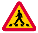 A: Pedestrian crossing ahead (A13)