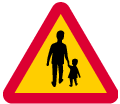 C: Pedestrian warning (A14)