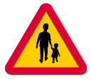 C: Pedestrian warning (A14)