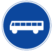 Reserved lane or carriageway for vehicles operating a regular service, etc. (D10)
