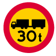 B: Restricted gross weight of vehicle and vehicle combination (C21)