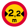 Restricted vehicle width (C16)