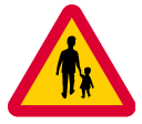 C: Pedestrian warning (A14)
