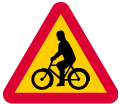 Cyclists and moped drivers on carriageway (A16)